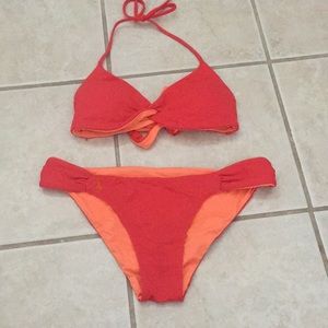 Reversible Orange and Coral Ralph Lauren Bikini